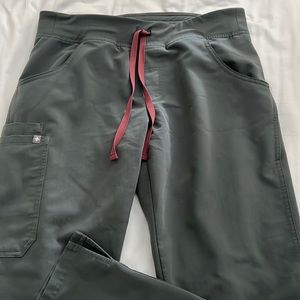 Figs moss green Kade cargo scrub pants